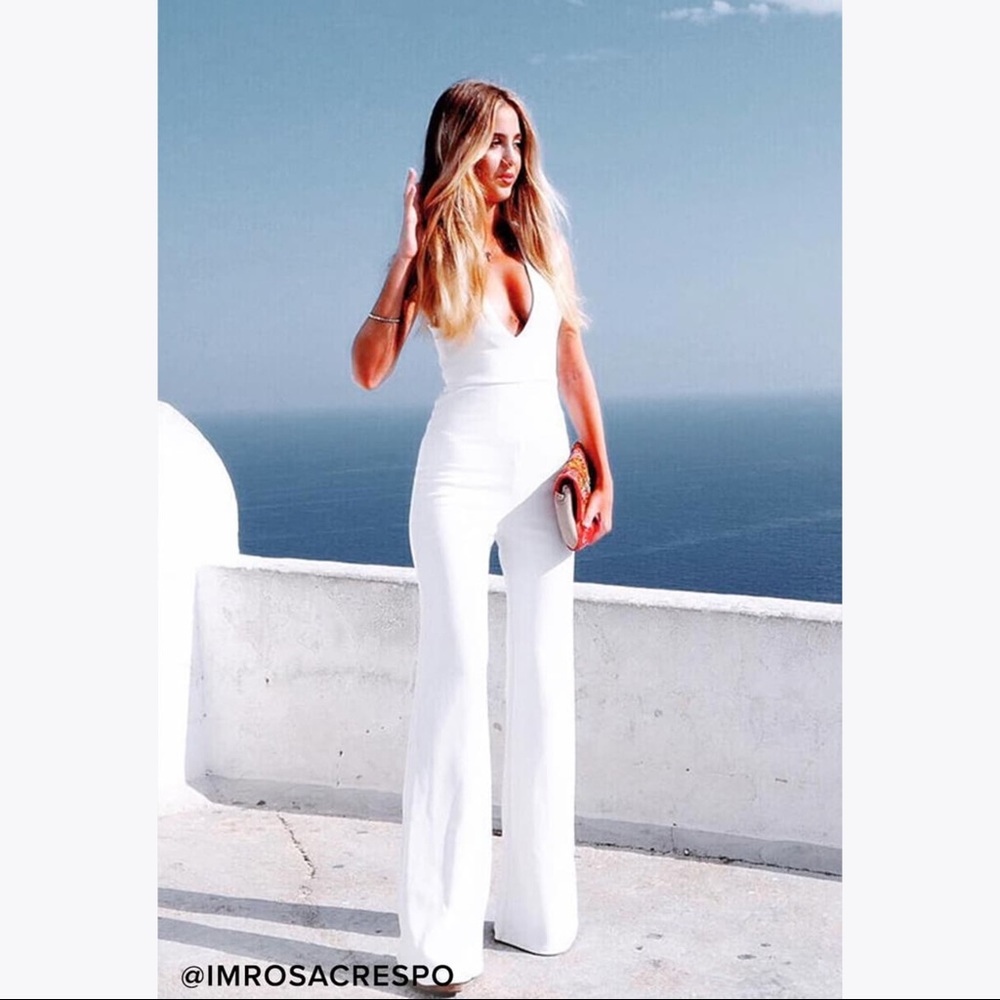 Lulus Thinking Out Loud White Backless Jumpsuit
